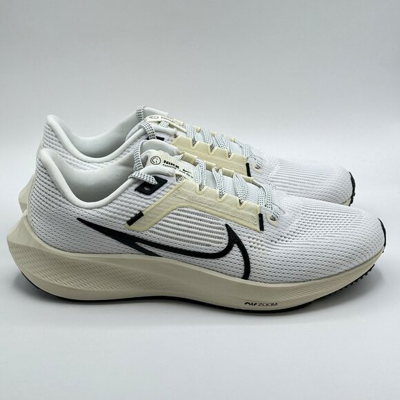 Women Nike Pegasus 40 White Coconut Milk Black DV3854-100 Women: Sz 10/Men: 8.5 - Picture 4 of 12